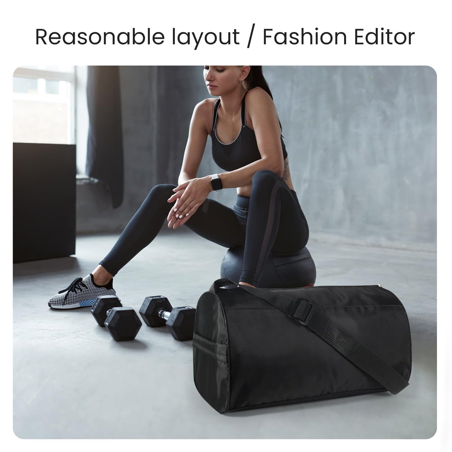 C&F BOGMOST Small Gym Bag for Women & Men,Small Lightweight Duffel Bag Carry On Bags Mini Duffel Travel Bag Waterproof Sports Bags for Workout/Sport/Travel, Dark Green