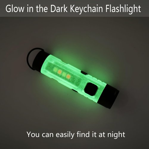 Hilngav3Pack MINI EDC Rechargeable Keychain Flashlight, 300 Lumens USB C Rechargeable Keychain Flash Light, Compact Portable Mini Tiny LED Keyring Lights with Pocket Clip Everyday Carry, Emergencies