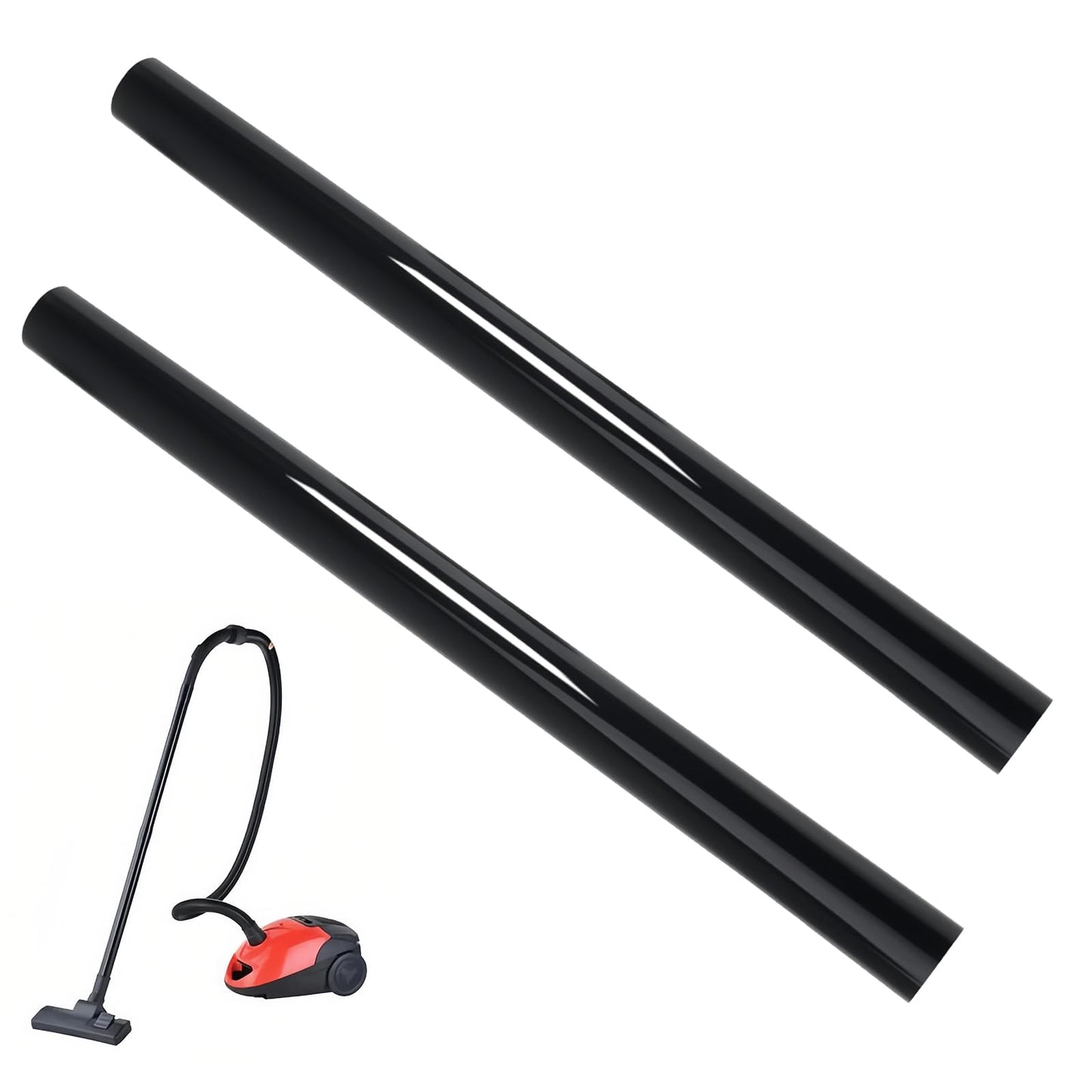 2-Pack Vacuum Extension Tube, 1.25 Inch (32mm) Vacuum Cleaner Extension Wand with 1-1/4" Fitting, Compatible with Shop-Vac Accessories, Replacement Extension Pipe for Wet/Dry Vacuum Cleaners