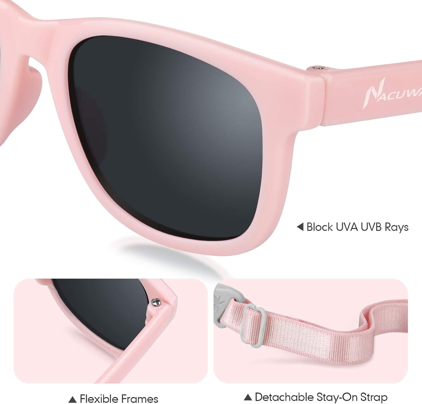 Skiennix Baby Sunglasses - 100% UV Protection for Infants & Toddlers | Ages 0-2 Years with Case & Pouch