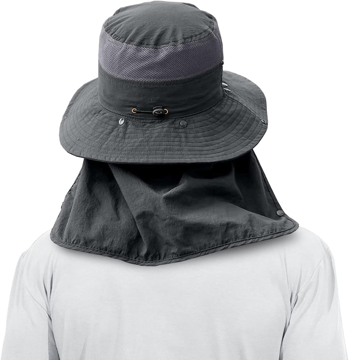 Skiennix Men's Outdoor Fishing Hat - UPF 50+ Sun Protection with Face Neck Flap | 3-Pack Set