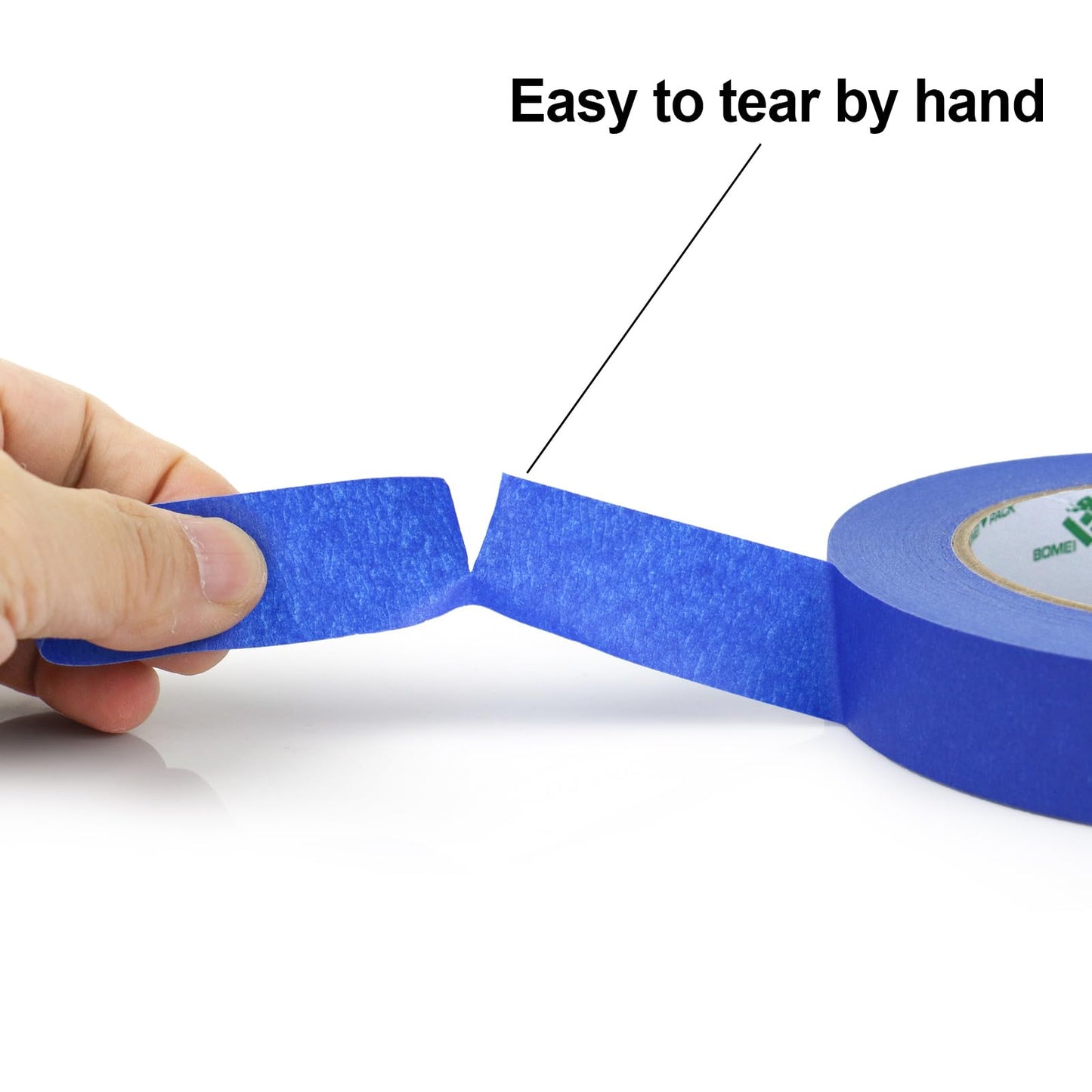 BOMEI PACK 3 Pack Painters Tape, 1 inch x 30yds, Premium Painting Masking Tape, Clean Release Paper Tape for Home and Office (Blue)
