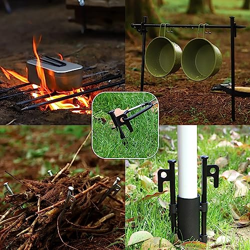 16 Inch Heavy Duty Metal Tent Stakes - 16 Pack, Durable & Corrosion-Resistant for Camping