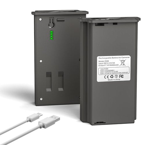 E EGOWAY Rechargeable Battery Pack for Reveal Trail Cameras X, X Pro, X Gen 2.0, XB, SK (6000mAh) – Long-Lasting Power with Type-C Charging Port (EM6)