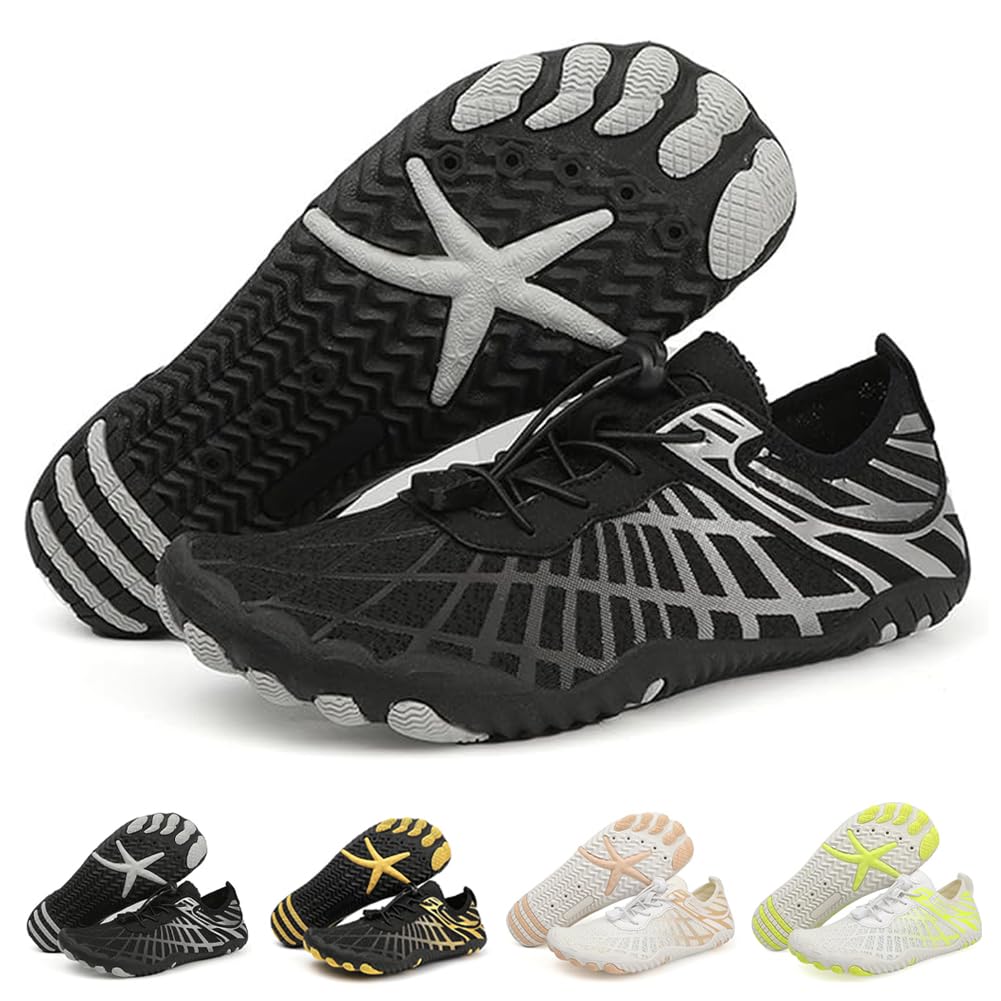 ELETON Barefoot Shoes Women Men Footwear, Wide Toe Box Hiking Zero Drop Non-Slip Quick-Dry River Boat Pool Beach Water Shoes, Lightweight Swimming Running Walking Sneakers Unisex