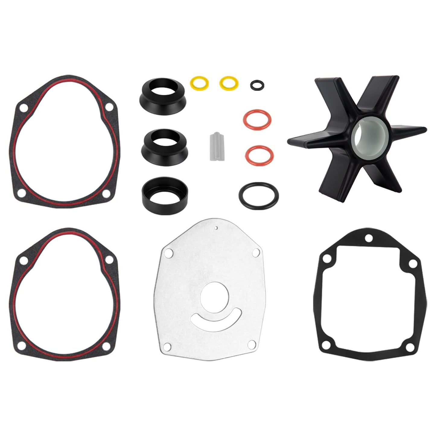 8M0100526 Water Pump Repair Kit – Complete 15-Piece Kit for Mercury/Mariner Outboards & MerCruiser Sterndrives, Perfect Replacement Mercruiser Alpha One Gen 2 Impeller Kit