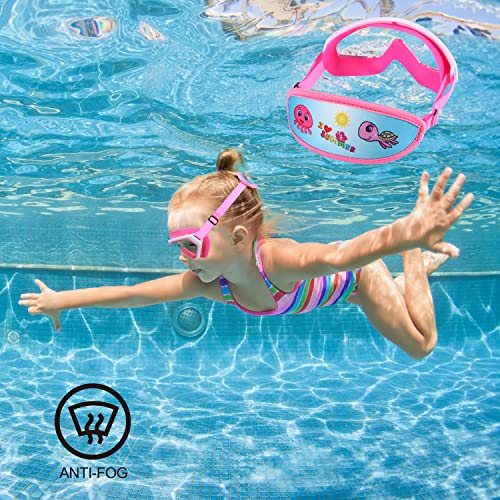 Kids Swim Goggles for Ages 3-8 - No Hair Pull - 1pk Mask - Fun Summer