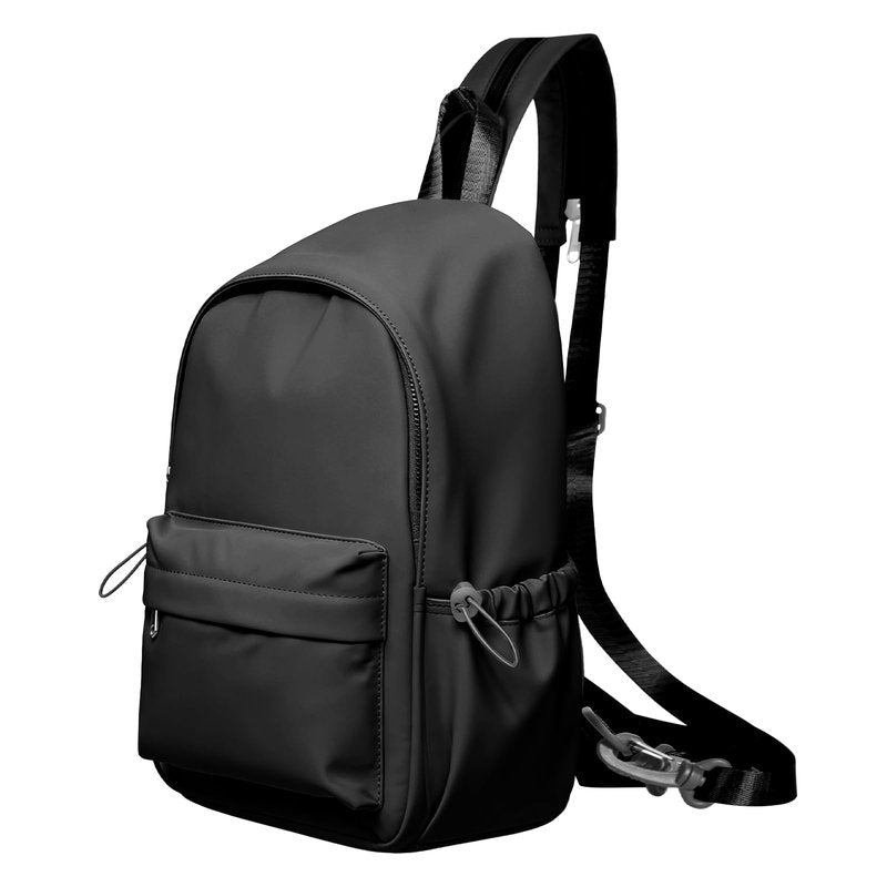 SEAFEW Small Black Sling Crossbody Bag for Men Women, Shoulder Daypack Mini Anti-Theft Cross Body Motorcycle Chest Bags, Small One Strap Fanny Back Pack for Casual Travel Hiking Sport Gym