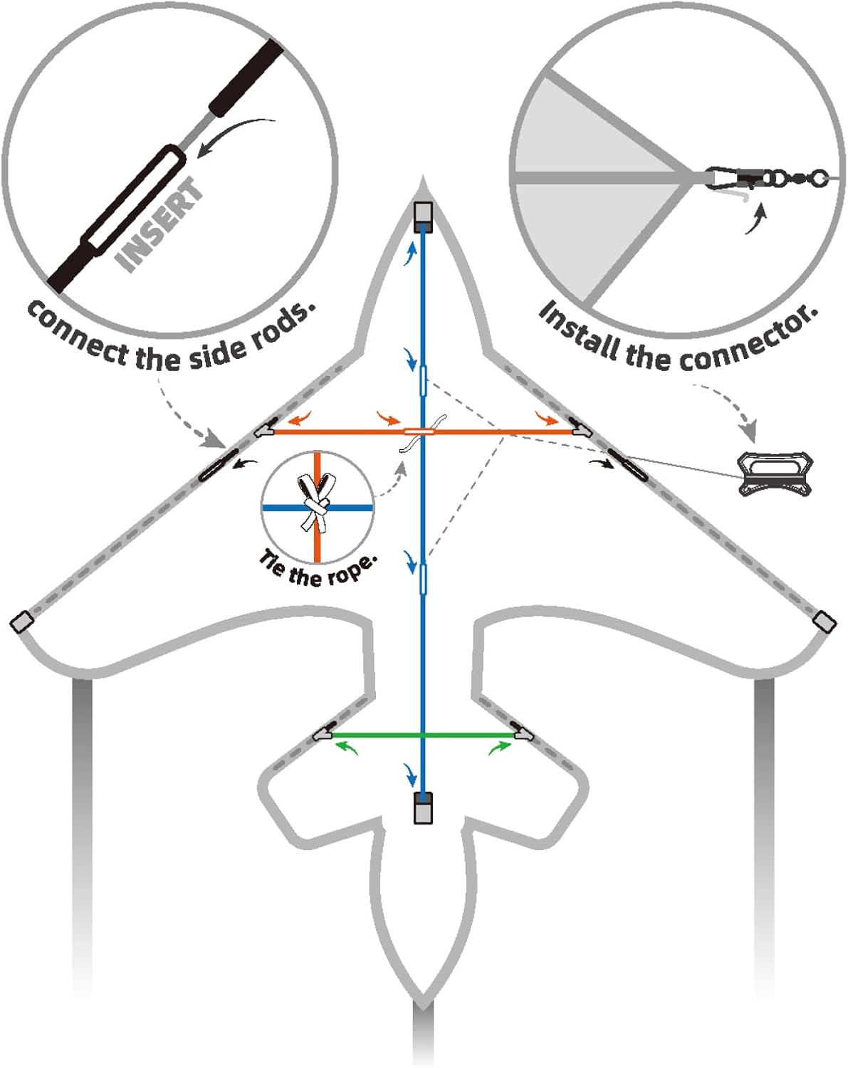 SGftre Kite - Easy to Fly Airplane Kite for Kids Ages 4-8 | Red Fighter Plane for Outdoor Fun