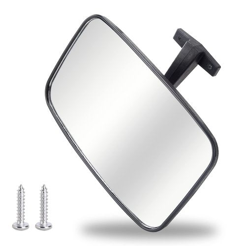 10L0L Golf Cart Mirror 9.5×7.5" Large Radian Extra Wide Panoramic Golf Cart Rear View Mirror Black Fits for Yamaha EZGO Club Car