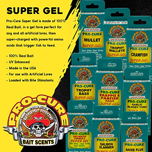 Pro-Cure Crappie Gel Bait 2 oz - Real Bait Scent for Jigs, Spoons & Plastic Tails