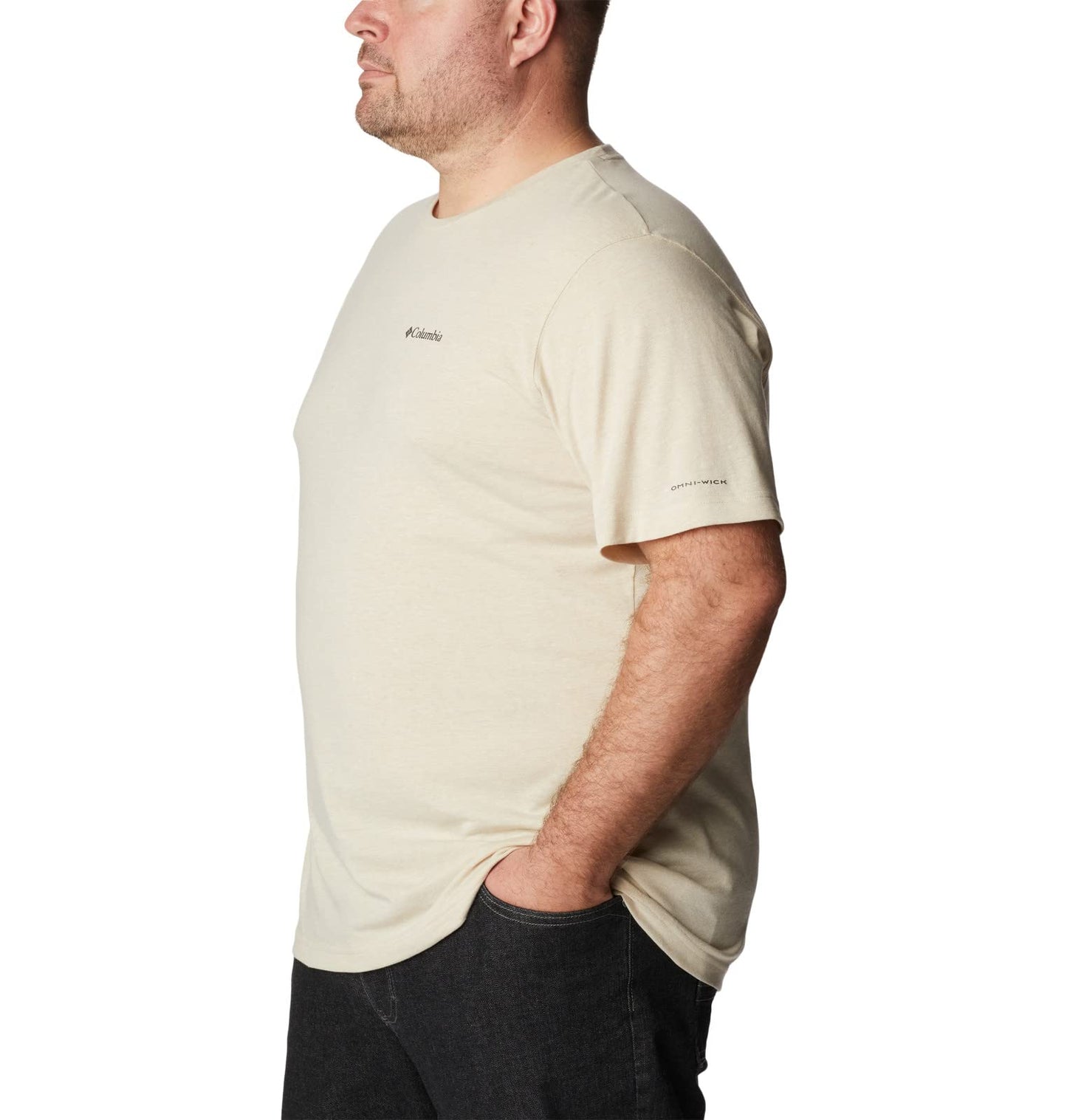 Columbia Men's Thistletown Hills Short Sleeve T-Shirt, Ancient Fossil Heather, 4X Tall