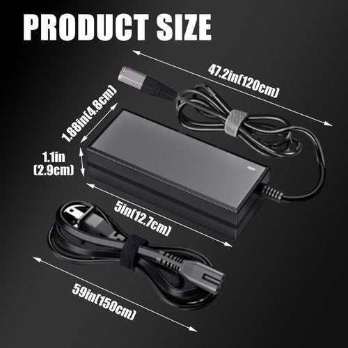 24V 2A 3-pin XLP Electric Scooter Charger Compatible with Go-Go Elite Traveller, Pride Mobility, Jazzy Power Chair Charger & Plus Ezip Mountain Trailz