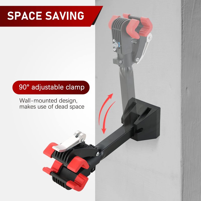 ATPEAM Wall Mounted Bike Repair Stand Bike Clamp Foldable Heavy Duty Bicycle Maintenance Rack