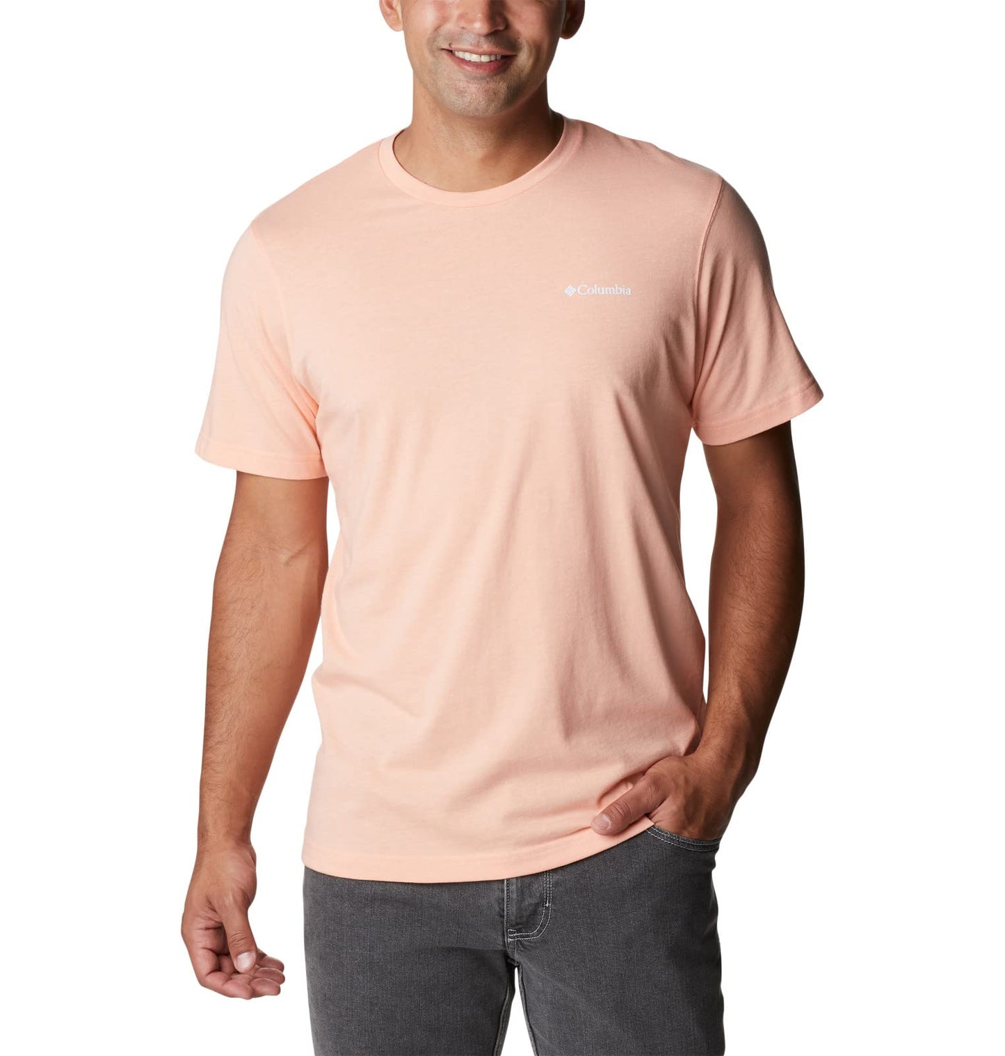 Columbia Men's Big & Tall Thistletown Hills Short Sleeve, Coral Reef Heather, X-Large B&T