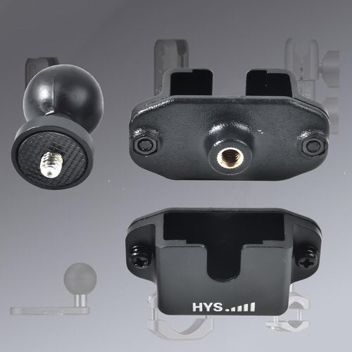 HYS 1'' Ball Mount Base with Belt Clip/Round Knob Holder for Handheld CB Radio&Romote Speaker Mic, 1'' TPU Ball Adapter Compatible with RAM Mounts B Size 1 Inch Ball Double Socket Arm