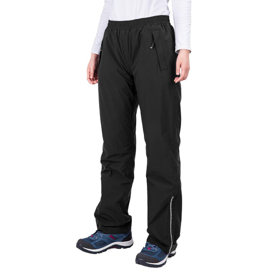 33,000ft Women's Rain Pants, Lightweight Waterproof Rain Over Pants, Windproof Hiking Pants for Outdoor, Fishing, Rainy Day Black