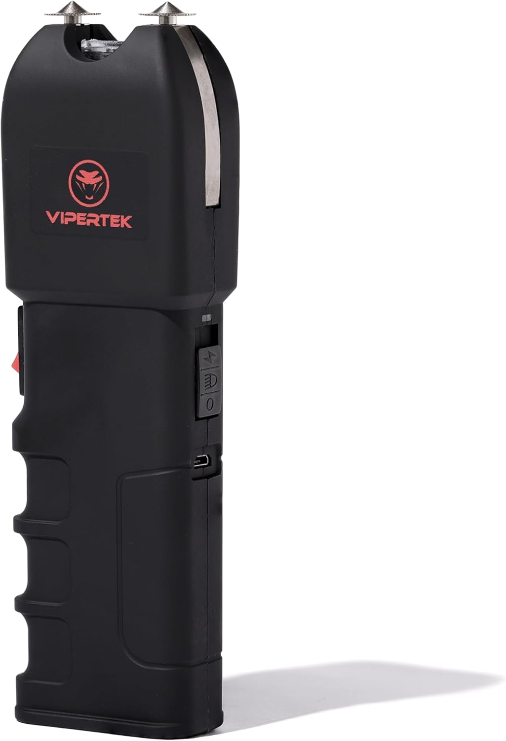 VIPERTEK VTS-989 Rechargeable Stun Gun for Self Defense - LED Flashlight Included