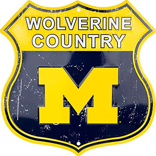 University of Michigan Route Sign - Wolverine Country 12" Aluminum