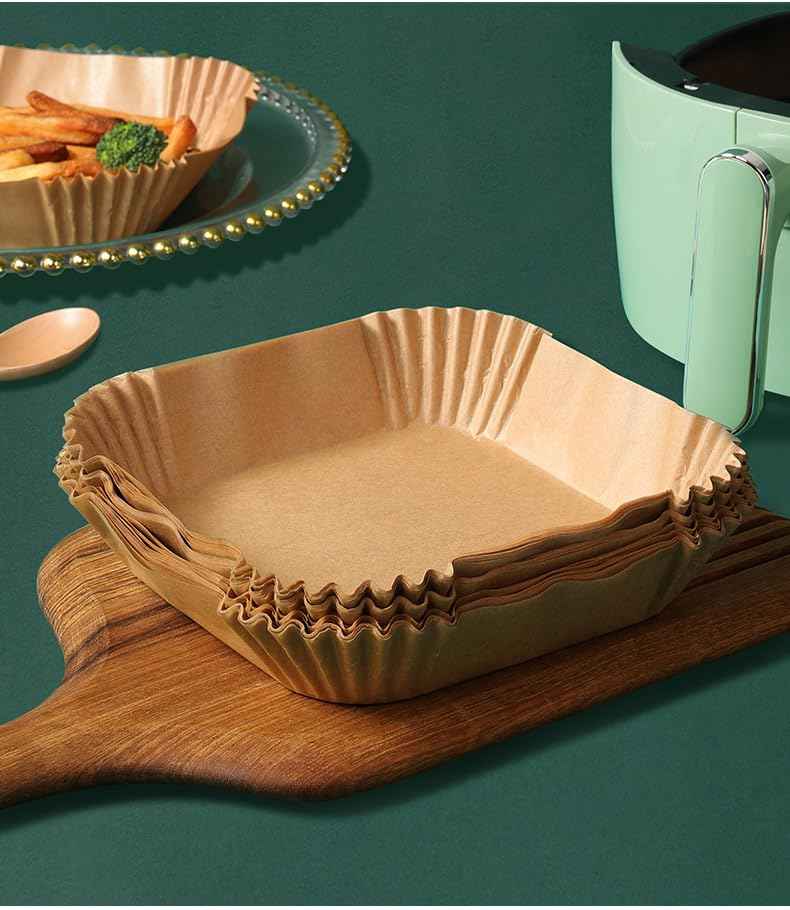 Air Fryer Liners Disposable,300Pcs LYHOLKEER 9inch Airfryer Liners for 5-8QT Air Fryer,Square Air Fryer Parchment Paper Liners for Ninja AF141,AF142,AF181,AF182,COSORI,Chefman,Instant Pot,Cuisinart