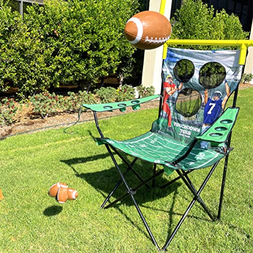 XXL Giant Football Toss Game & Tailgating Chair Combo - 8’ Tall