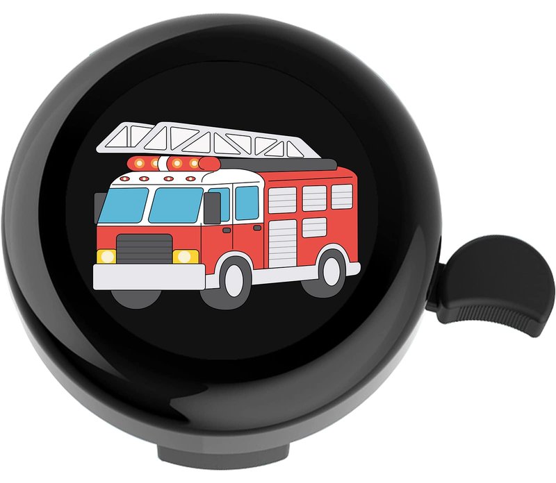 YeloYolker Kids Bike Bell, Cute Handlebar Ring Bell for Boys, Toddlers, Children's Bicycle Accessory for Tricycle, Scooter, Balance Bike(Fire Truck)