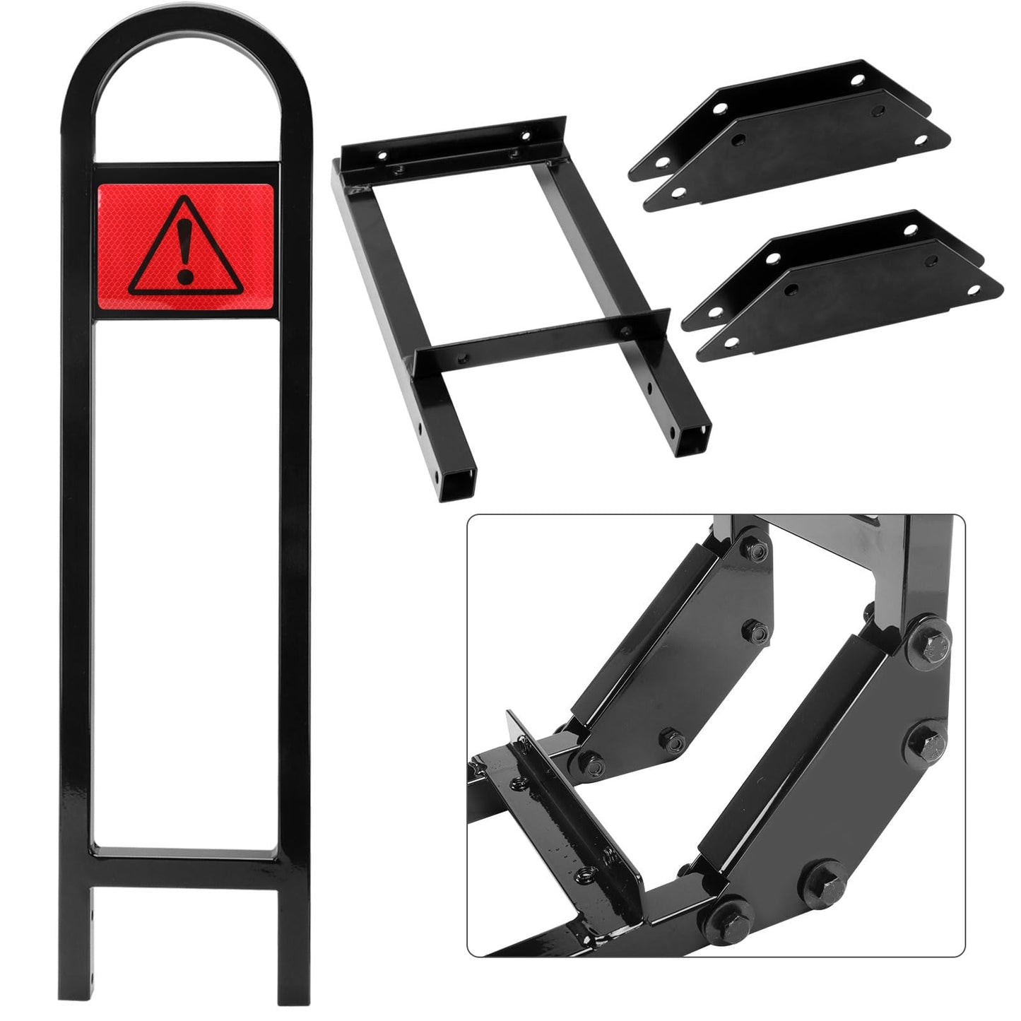 Roykaw Golf Cart Rear Seat Grab Bar & Trailer Hitch with Receiver Assembly Universal Compatible with EZGO Club Car Yamaha, Convenient to Tow and Easy to Instal