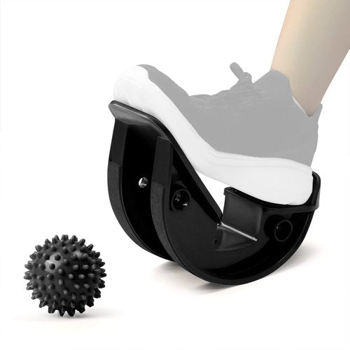INFIDEZ Foot Rocker with Spiky Ball, Calf Stretcher for Plantar Fasciitis Relief, Achilles Tendonitis Relief, Shin Splint Relief, Ankle Stretcher, Achilles Stretcher Improving Flexibility - Black