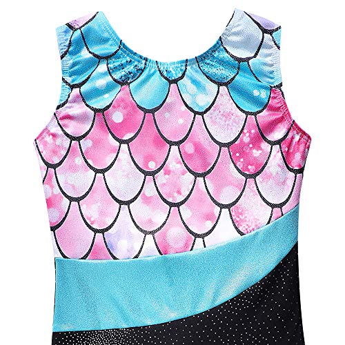 Girls' Sparkle Butterfly Leotard with Shorts - 7-8 Years Mermaid Pink