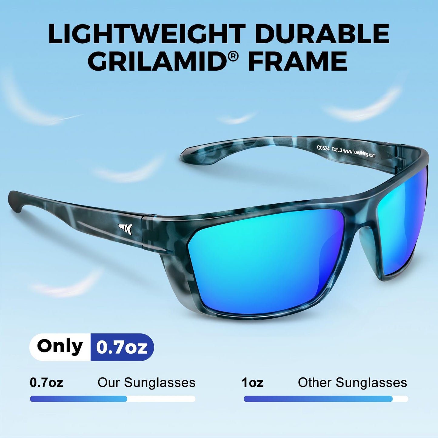 KastKing Huzzah Polarized Sport Sunglasses for Men and Women, Ideal for Driving Fishing Cycling and Running,UV Protection