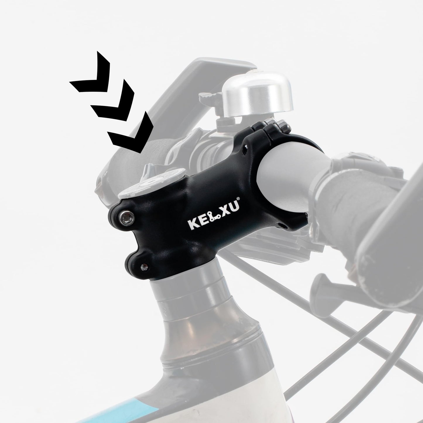 Kelxu 31.8mm Bike Stem 60mm 7-Degree Lightweight Aluminum Alloy Handlebar Stem Compatible with Mountain Bike, Road Bike, BMX (Black)
