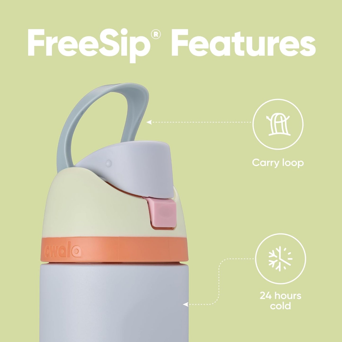 Owala FreeSip 24 oz Insulated Stainless Steel Water Bottle - BPA-Free with Straw for Sports & Travel
