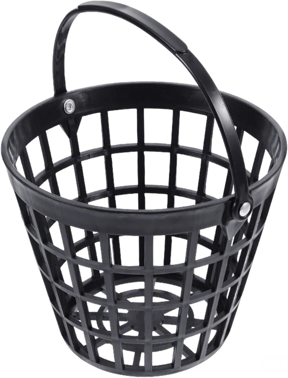 ZLY Golf Ball Basket - Durable Plastic Container with Handle | Holds 50 Balls - Black