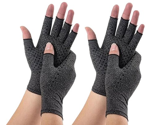 2 Pairs Arthritis Gloves for Men Women,Arthritis Compression Gloves for Typing sport (Gray A, Medium)