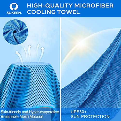 Cooling Towels 4 Pack - Soft, Lightweight & Absorbent Neck Wraps