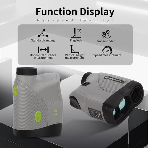 BRESSER Golf Range Finder for Hunter with Slope, 1300Yards Laser Range Finder Golfing, 6X Magnification, Flag Pole Locking Vibration, Golf Accessories & Men's Golf Gift, Tournament Legal