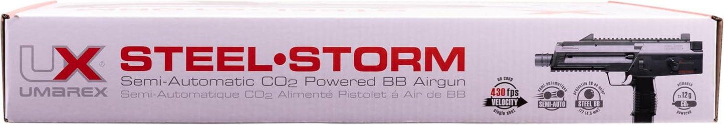 Umarex Steel-Storm .177 Caliber BB Gun Air Pistol - Sleek Black Design for Precision Shooting