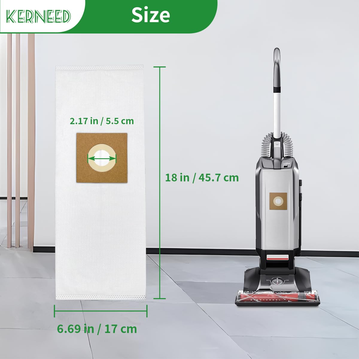 5 Pack Type Y HEPA Vacuum Bags for Hoover WindTunnel Upright Style Y, Z, YZ Vacuum Cleaners, Replace Part 4010100Y