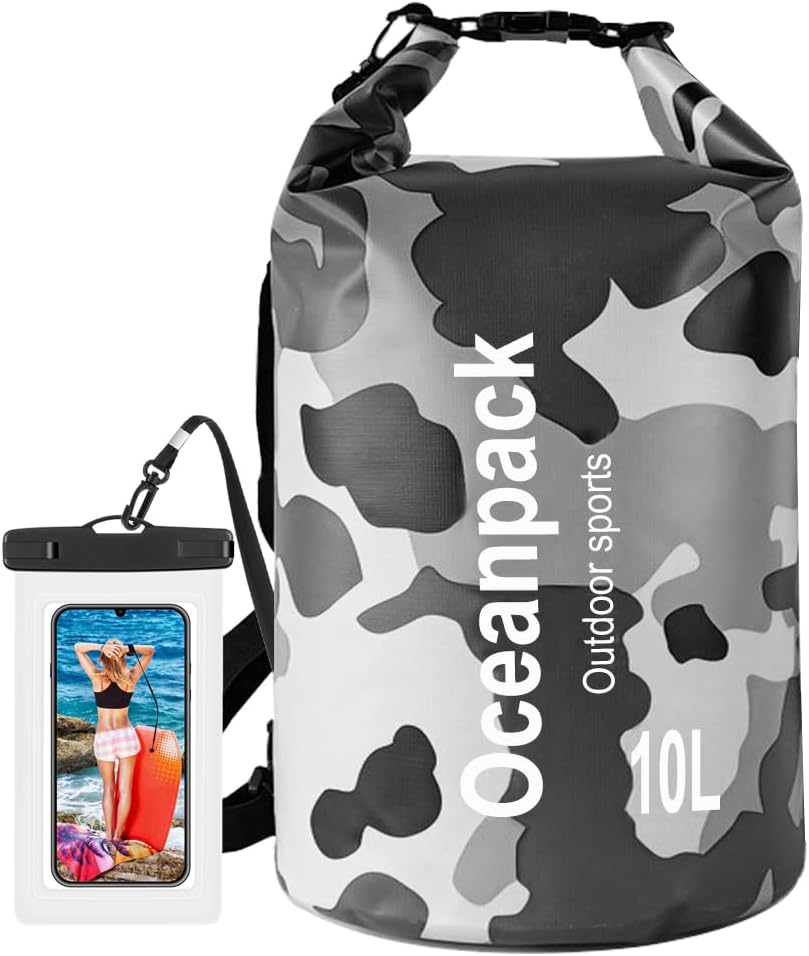 Skiennix Waterproof Dry Bag - Versatile Dry Sack for Kayaking, Rafting, and Beach Use | 2L/5L/10L/20L/30L Sizes