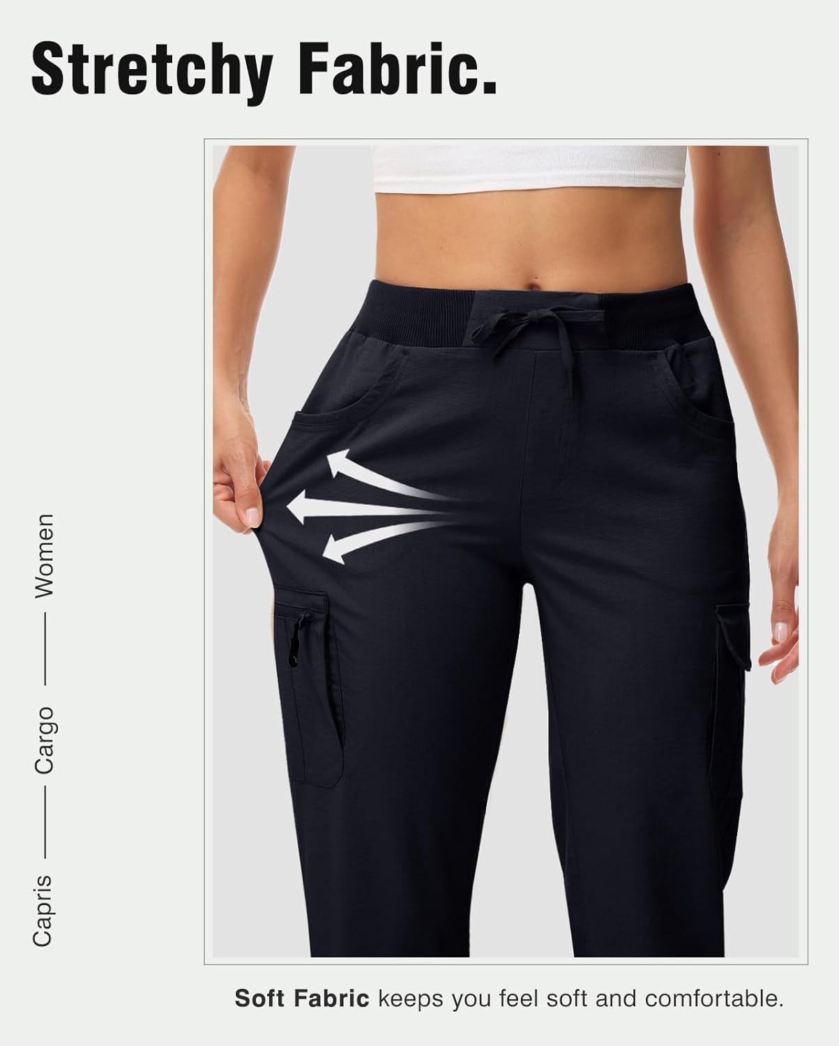 TBMPOY Women's Cargo Hiking Capris - Comfortable Outdoor Pants for Adventure | Various Colors Available
