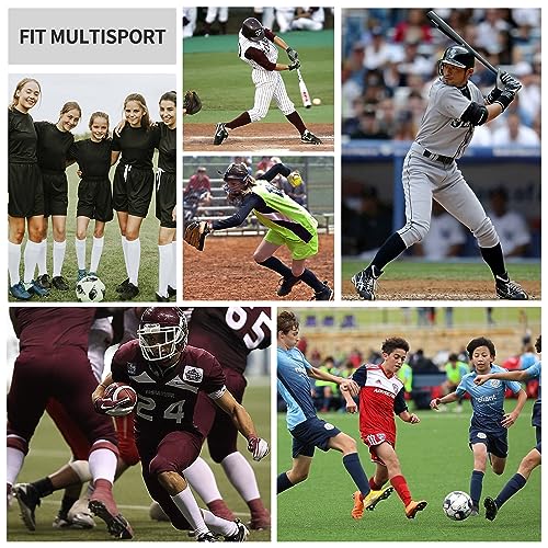 GRAPMKTG 3 Pack Large Pink Soccer Baseball Softball Socks for Youth & Adults