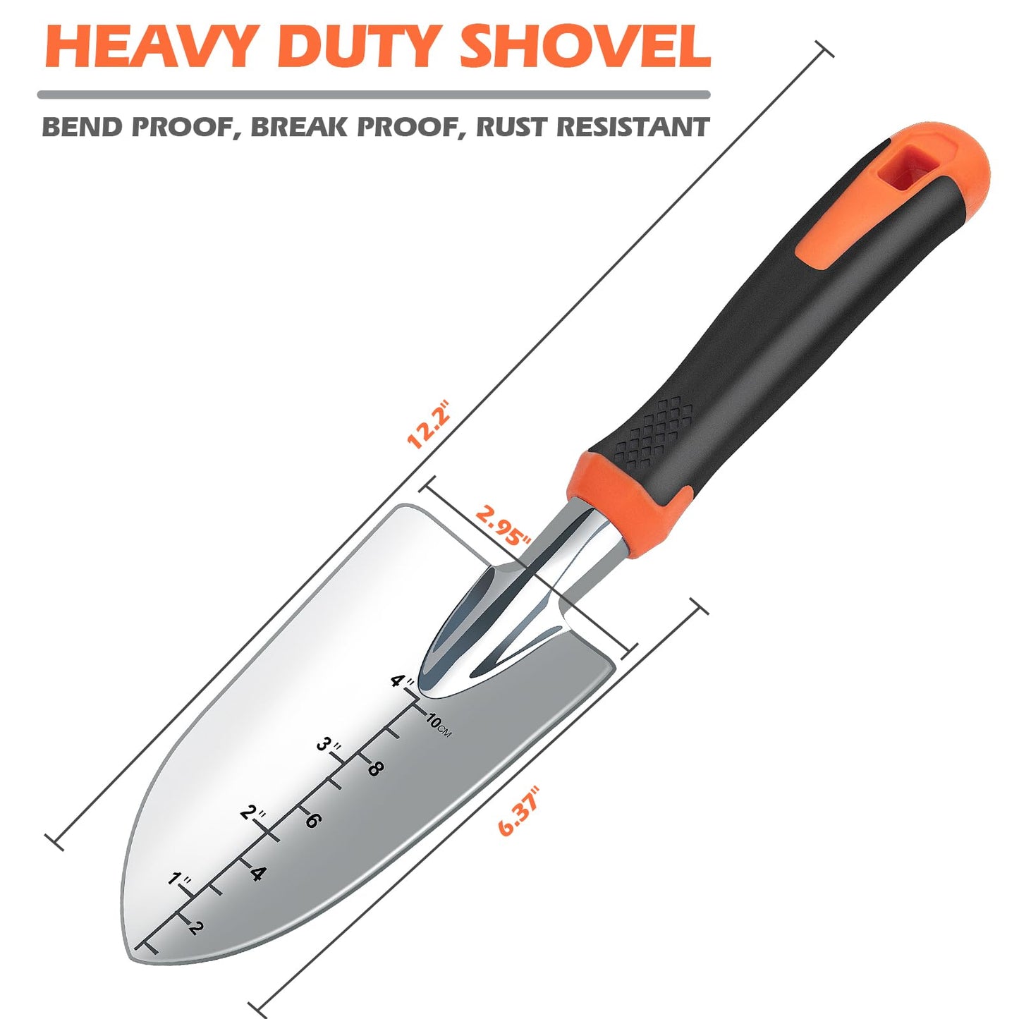 Weed Puller Tool and Garden Shovel, Fecsam Weeder, Sturdy Manual Hand Trowel Spade - Comfortable Handle for Gardening Yard Grass Dandelion Root Pulling, Digging