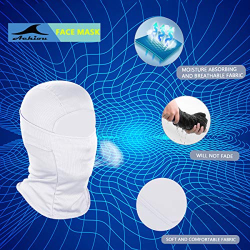 Lightweight UV Balaclava Ski Mask for Men & Women - New White