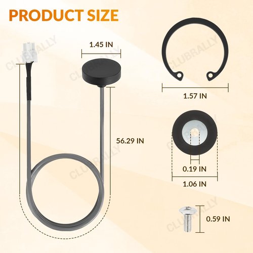 CLUBRALLY Speed Sensor PDS Kit with Speed Sensor Magnet, Fits EZGO Electric Golf Cart 2001-2009, OEM#73327-G01, 73328-G01