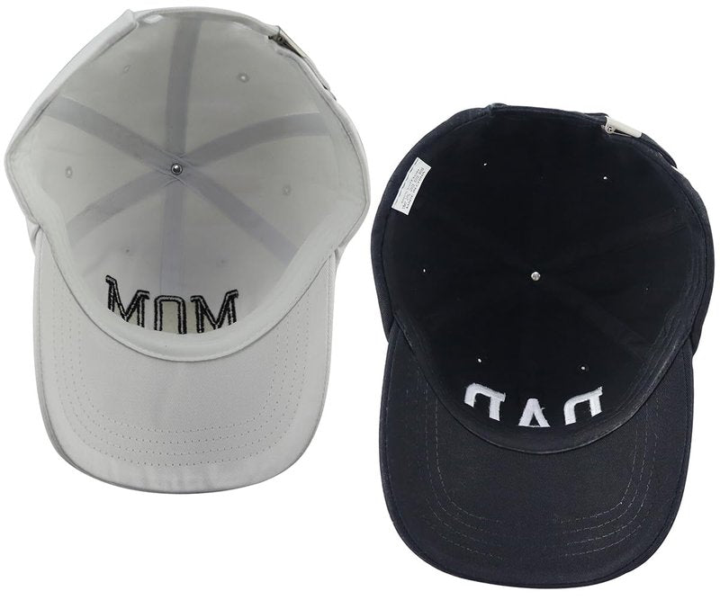 2PCS Mom and Dad Hats for Women Men, Funny Embroidery Mama Papa Baseball Cap, Mothers Fathers Day Birthday Gifts for Daddy Mommy Pappy Grandpa Grandma