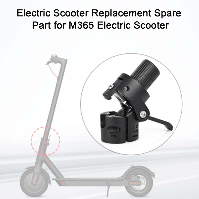 OUKENS Foldable Electric Scooter Pole Base Replacement for Xiaomi M365, Compatible Front Fork Bracket, Black Sturdy Aluminum Alloy Scooter Folding Stem Replacement, Folding Mechanism Upgrade Part