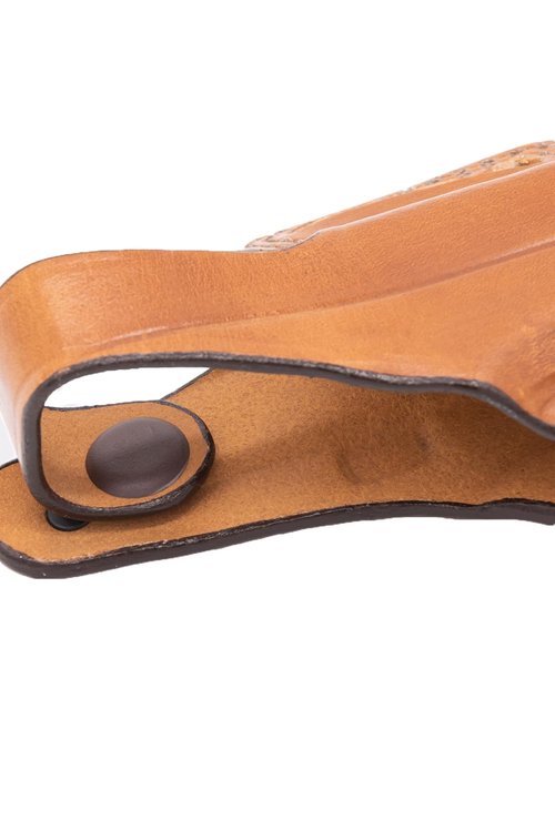 Bianchi 5 Black Widow Belt Slide Holster, Fits S&W K-Frame Model 19 2-4 in, Tan, Right Hand
