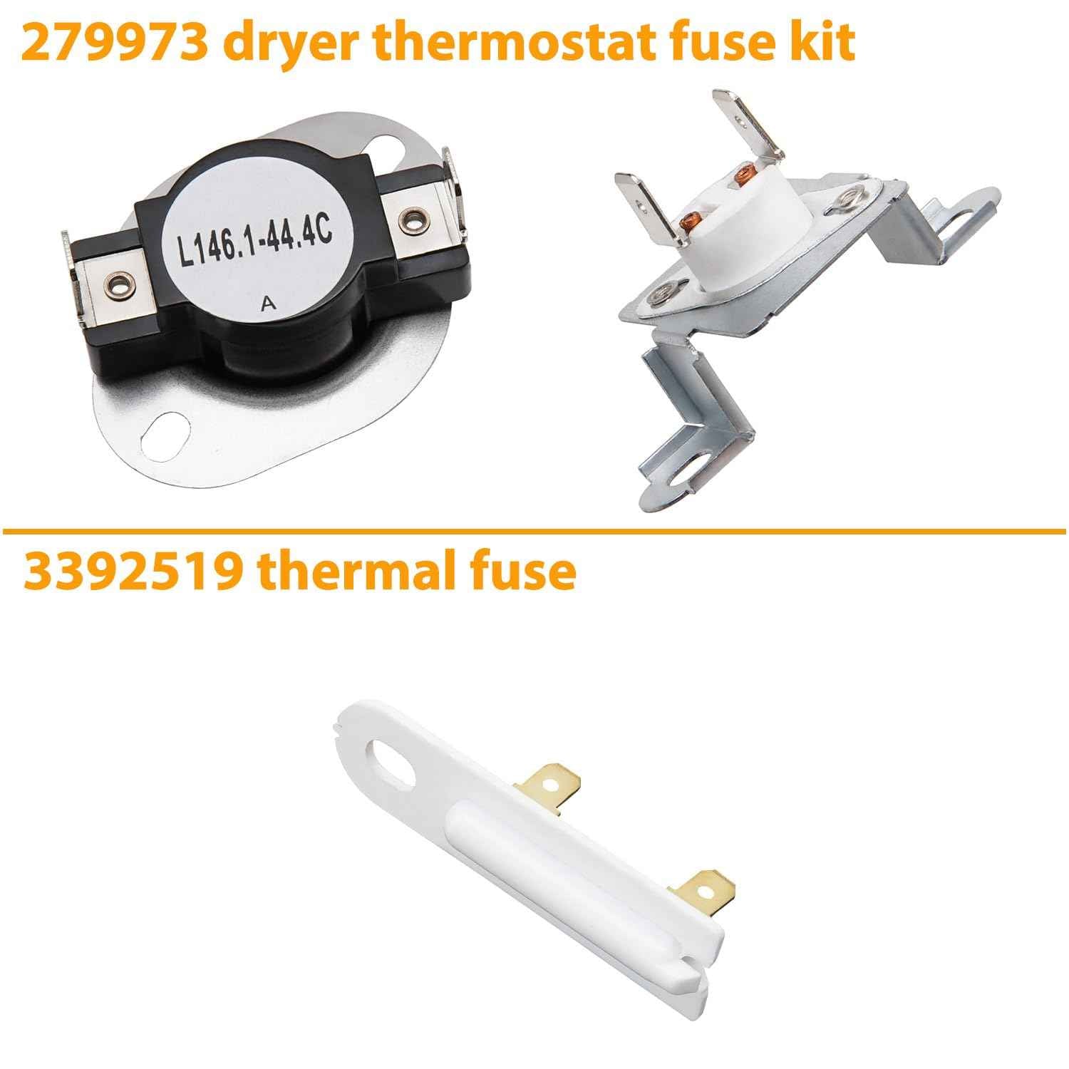 Dryer Heating Element Kit Fit for Maytag Epic z Bravos MEDB835DW4 MEDB765FW0 MEDB855DC4 MEDX700XL0 MEDX700XW0 MED9600SQ0 MEDB835DC4 MEDX500XW0 MED9700SQ0 MED3500FW1