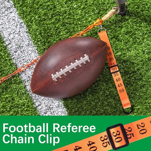 Football Referee Chain Clips - 3 Pack Nylon Markers for Officials
