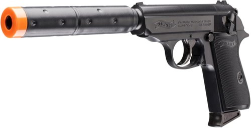 Elite Force Walther PPK/S Airsoft Gun Kit - 6mm BB Pistol with 400 BBs & Extra Magazine, Black